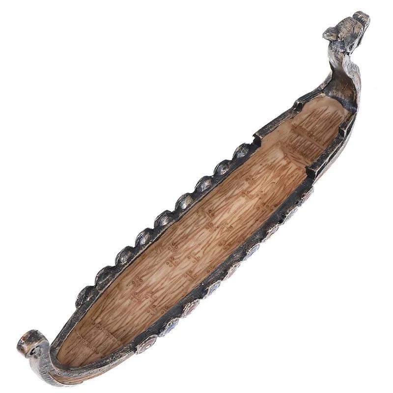 Vintage Loong Boat Incense Burner Chinese Style Furnishings Indoor Furniture Boat Shaped Desktop Decoration Incense Burner ZG134