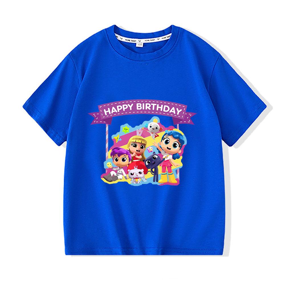 True and The Rainbow Kingdom Kids Tees Cartoon Print Kawaii Girls Short Sleeve Boys Cute T Shirt Children Summer Clothes