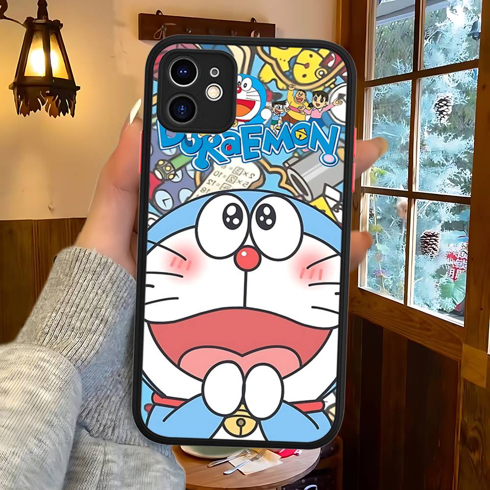 Cartoon D-Doraemons For IPhone Air 16 15 14 Plus 13 12 11 Pro Max Matte Cover Jelly Shockproof Phone Case