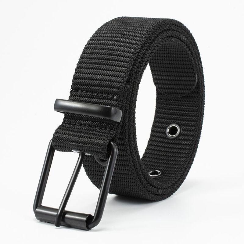 Men's Pin Buckle Nylon Canvas Belt: Versatile, Trendy, and Durable for Outdoor Activities and Jeans