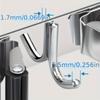 1pc  Space-Saving Stainless Steel Wall Rack with 5 Non-Slip Hooks - Perfect Organizer for Home, Garage, & More