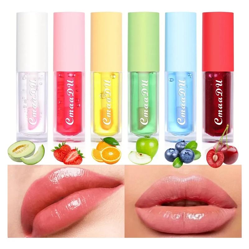 Cmaadupack 6 Fruit Color Changing Lip Glosses