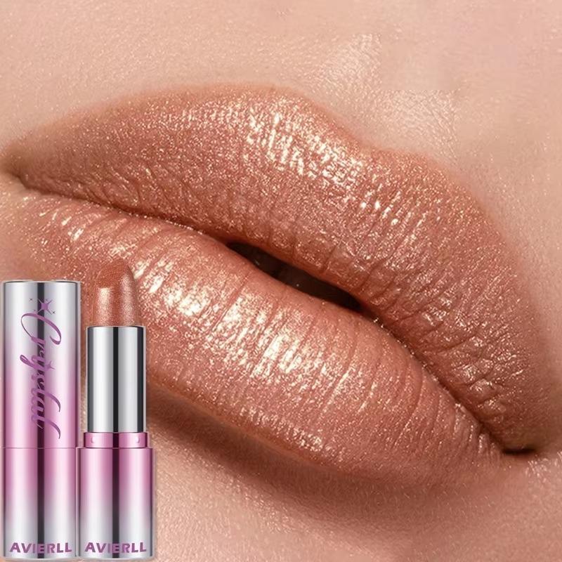 14Color Metallic Violet Lipstick Polarizing Pigment Diamond Glitter Lipgloss Waterproof Lasting Gold Pearl Shine Sexy Lip Makeup