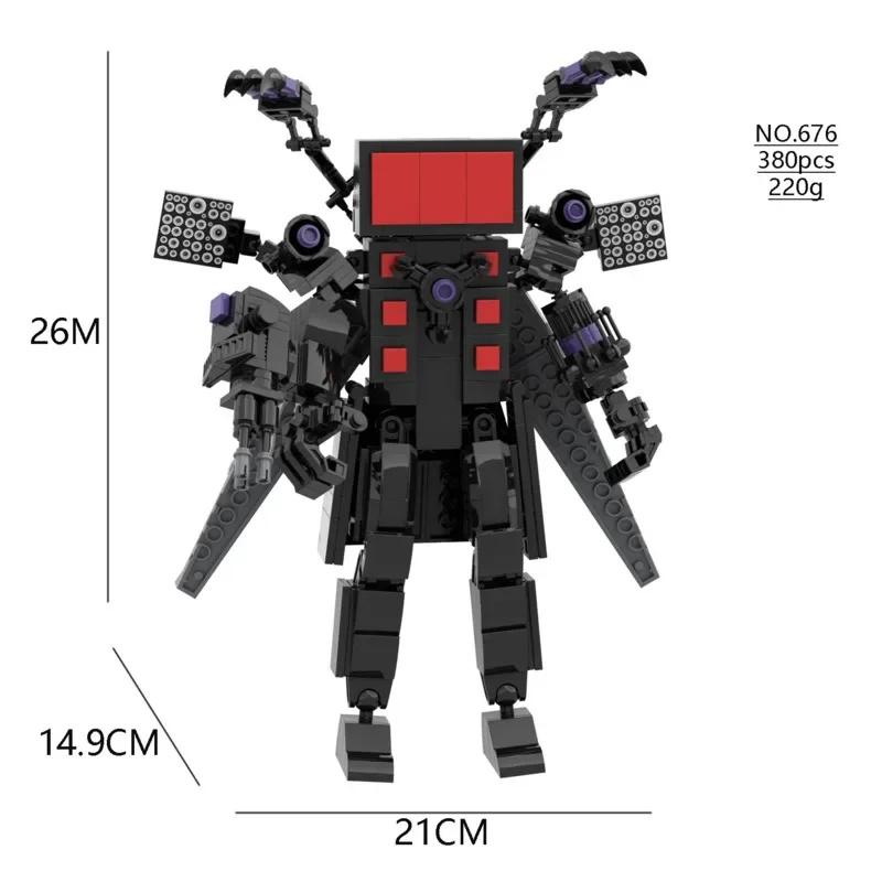 Skibidi Toilet Building Blocks Zombie Skibidi Toilet Logo The Audio Man And Camera Titan Man Building Block DIY Bricks Toys