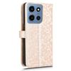For Motorola Moto G 5G (2025) Wallet Case Dot Pattern Imprint PU Leather Phone Cover