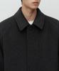 Musinsa Standard Cashmere Blend Oversized Minimal Balmacaan Coat [Charcoal Grey]