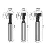 3pcs/set 1/4" 6mm 8mm Shank T-Slot Cutter Router Bit Set Hex Bolt Key Hole Bits T Slotting Milling Cutter for Wood Woodworking