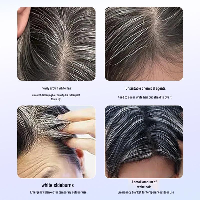 BRH Flower Scent Hair Color Pen - Gentle on Scalp, Comb Applicator, Temporary White Hair Cover, Non-Fading.