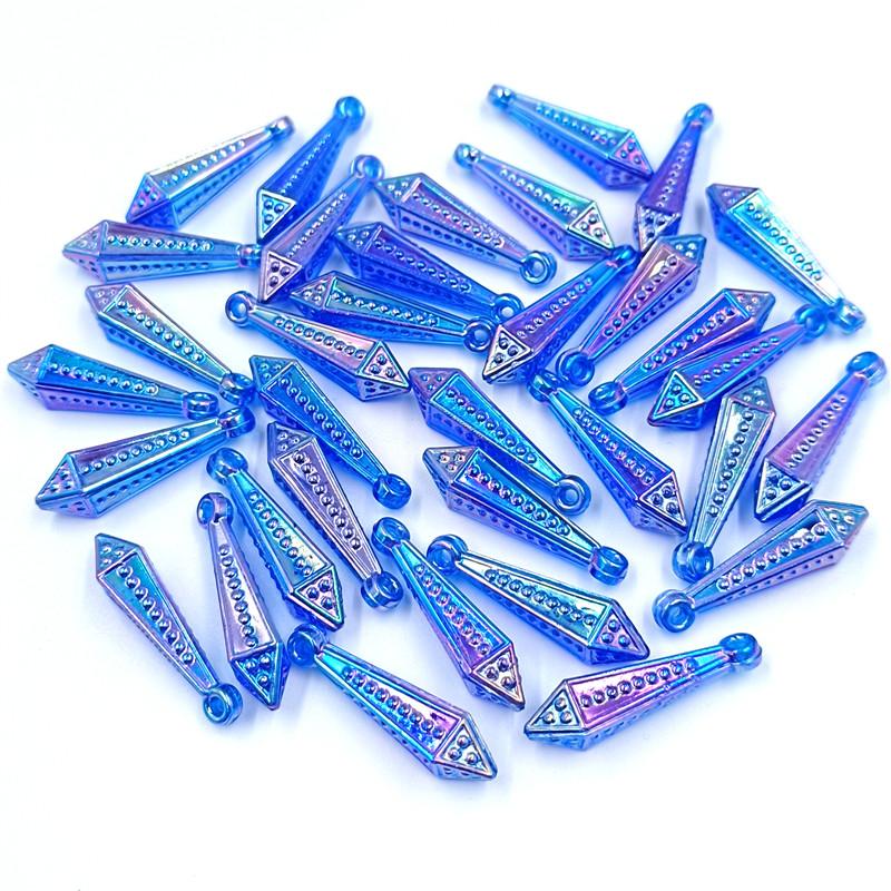 

Ювелирные изделия Аксессуары Акриловый кулон ожерелье шестигранник детские украшения 20 шт DIY AB цвет шарм кристалл женские милые бусины синий