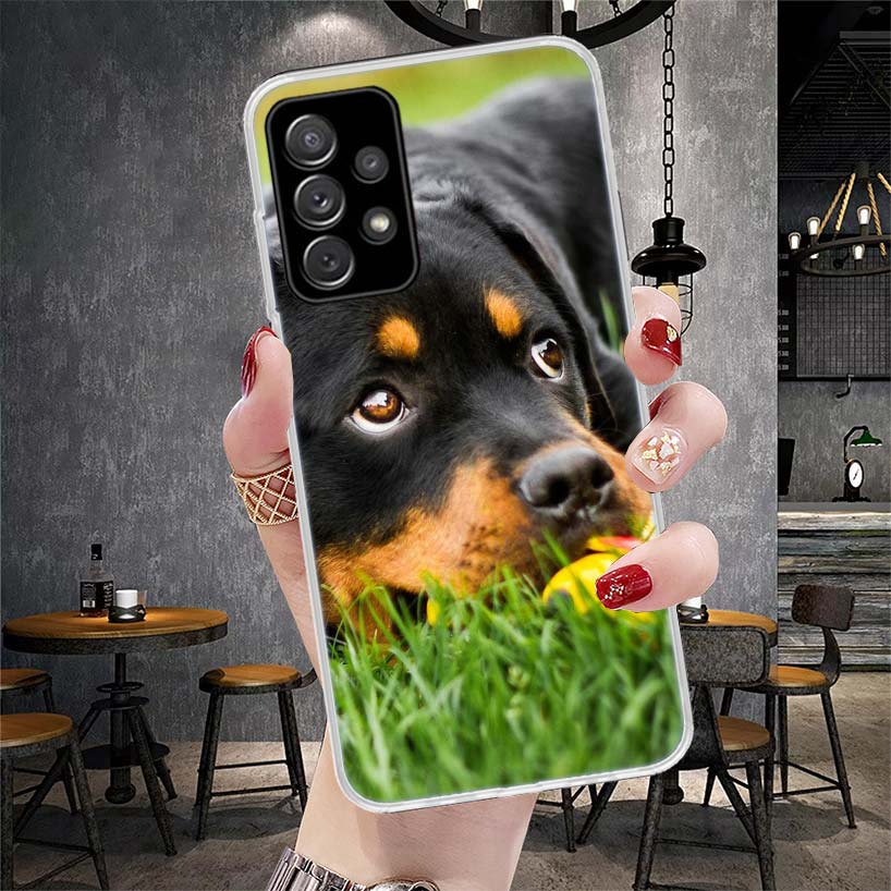 Rottweiler Dog Soft Phone Case For Samsung Galaxy A13 A14 A15 A16 A17 A53 A54 A55 A56 A57 A33 A34 A35 A36 A37 A23 A24 A25 A26 Ga