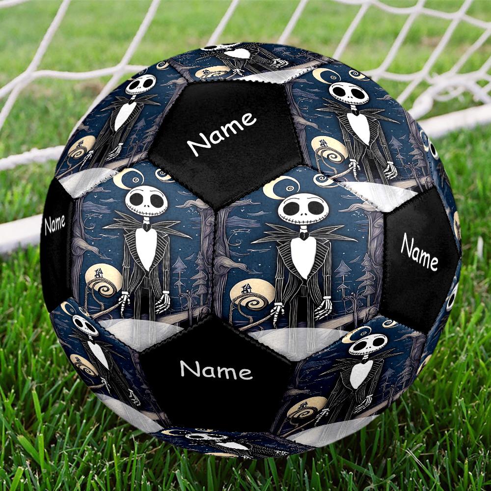 Custom Name The Nightmare Before Christmas Theme Size 5 Soccer Ball, Suitable for Both Indoor and Outdoor Matches, a Gift Suitable for Everyone.