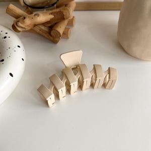 Fashion Frosted Brown Hair Clip  Ladies Temperamen Hairpin Large  Back of Head Shark Clip Korean Style  Hair Accessories