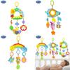 Baby Rainbow Plush Hanging Toy With Owl Rabbit Bee Figures For Nursery And Car Decor
