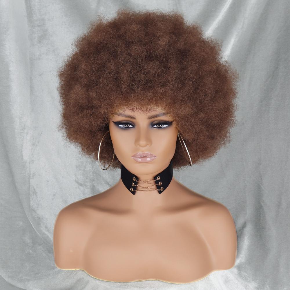 XNRAN Afro Women Kinky Curly Wigs for Black Women Short Curly Afro Kinky Wig Bouncy Huge Fluffy Puff Wigs Synthetic Fiber Wig