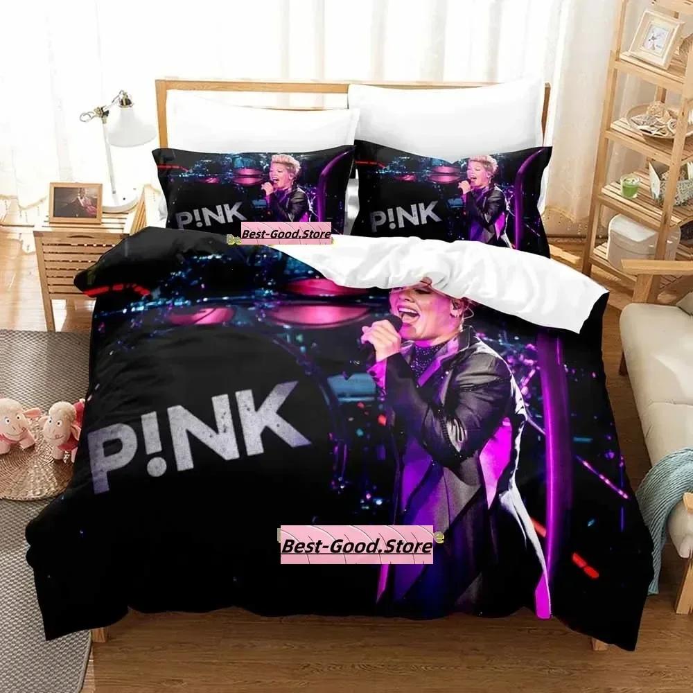 Pink Singer Tour Bedding Set Single Twin Full Queen King Size Bed Set Adult Kid Bedroom Duvetcover Sets Anime Bed Sheet Set