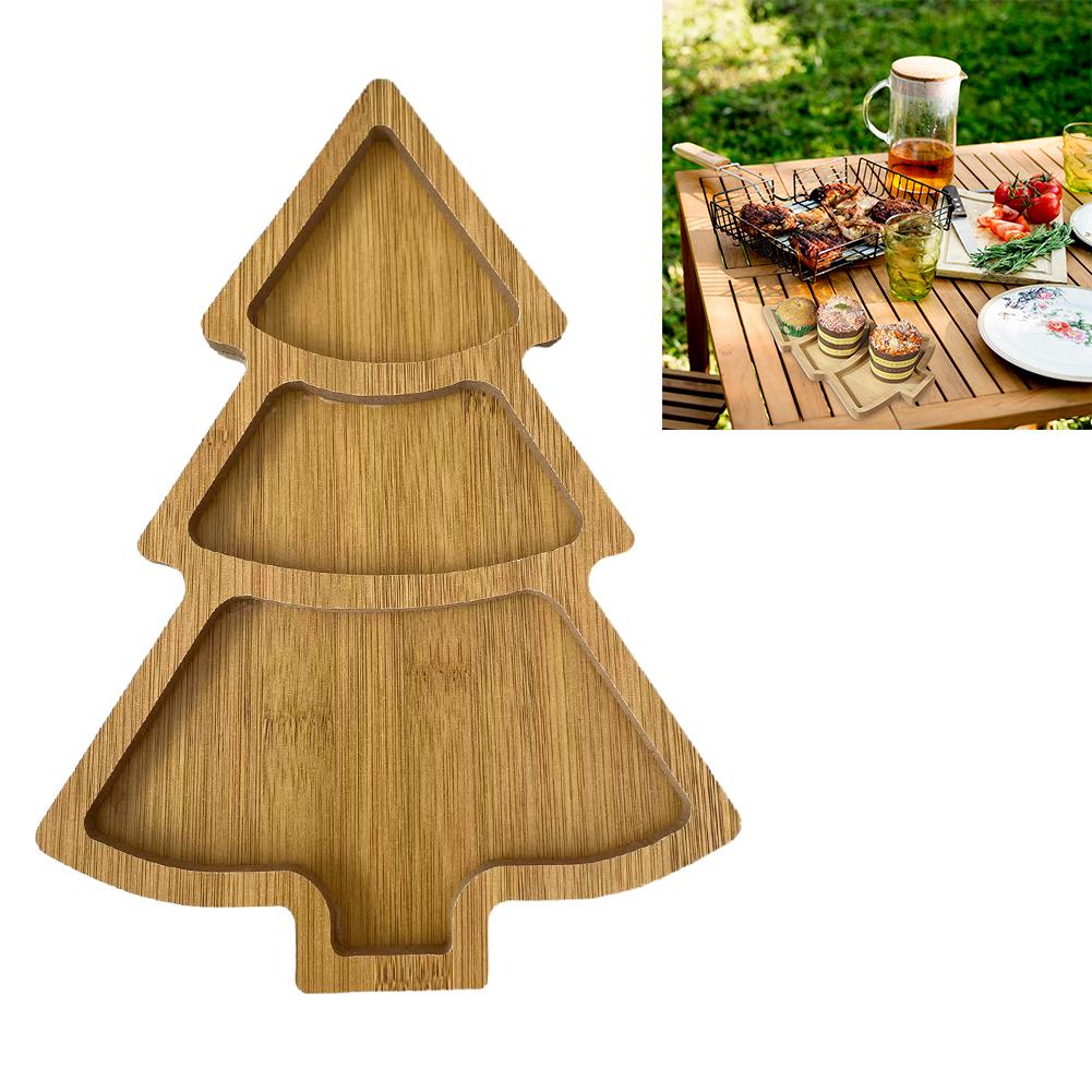 Santa Tree Shape Sushi Plate Christmas Tree Board Candy Snack Dessert Serving Dish for Food Appetizers Desserts Snacks Sushi