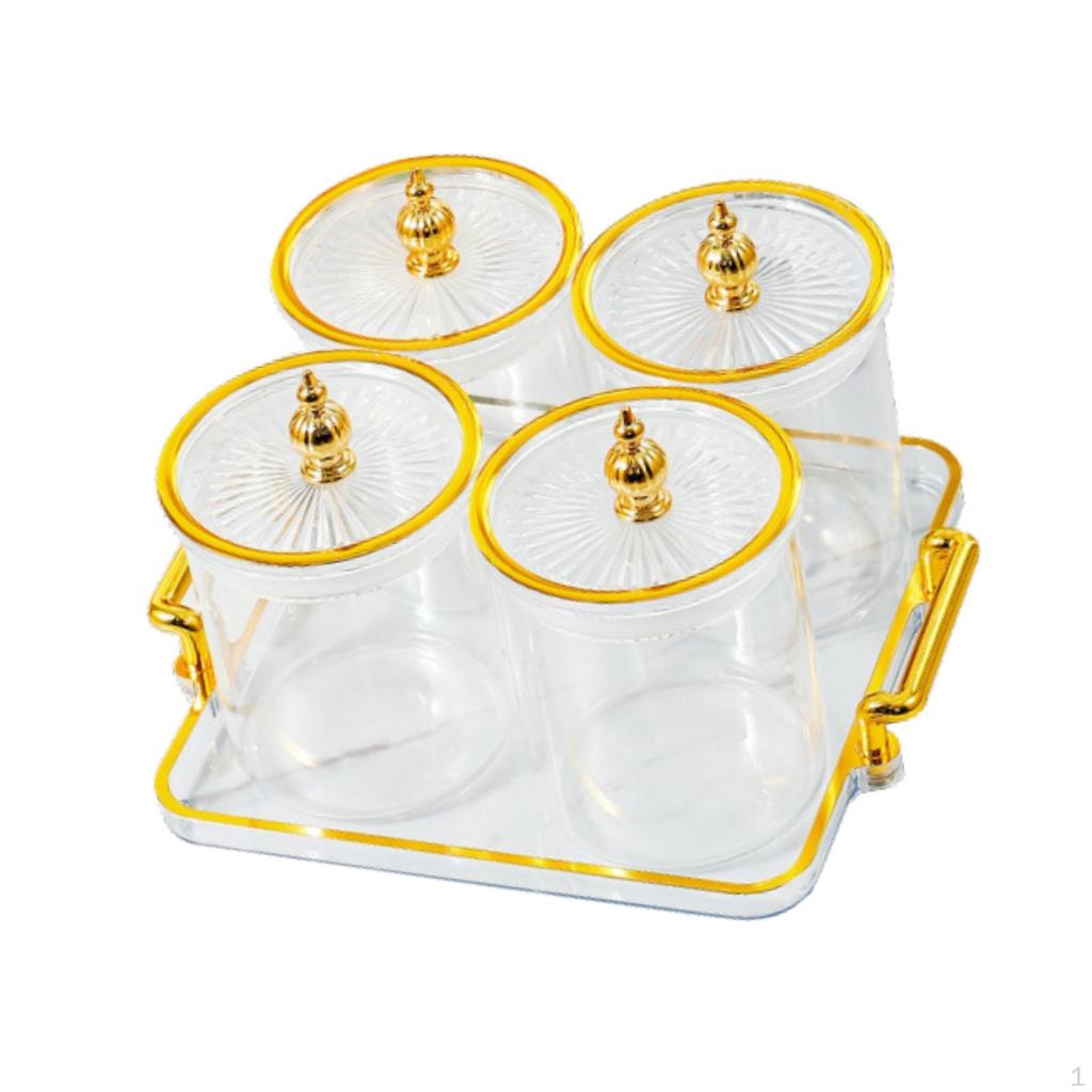 Dried Fruit Tray with Lid Sealed Sugar Jars Snack Candy Plates Wedding Nuts for Party
