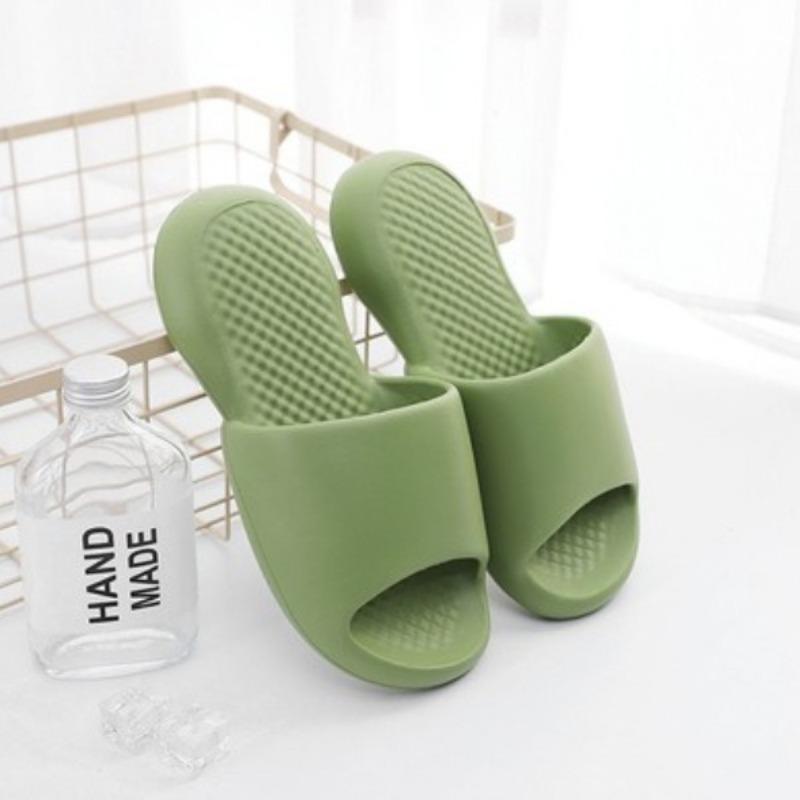 Bathroom cool slippers women's indoor home silent home soft bottom bath couple men summer integrated molding