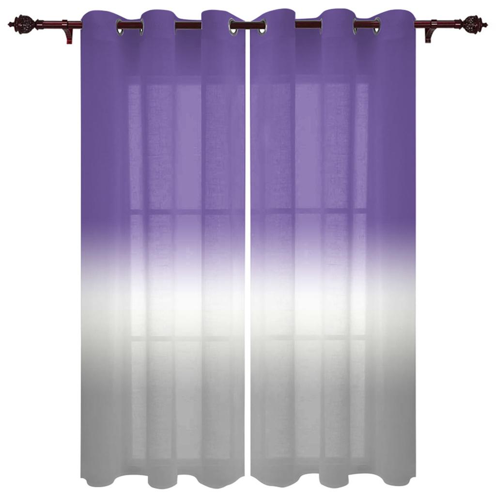 

Frenchwindow Curtains Soft Pink Gray Gradient Pop Living Dining Area Children Bedroom Space Screens Modern Luxury Home Decor Valancecurtains 100W130H(CM)40x51in&Hook