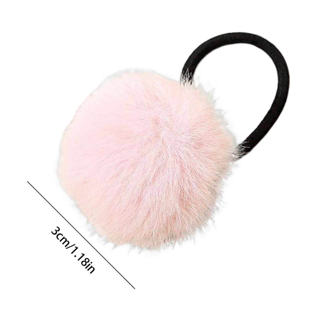 Pom Pom Hair Ties Women s Ponytail Furry Ball Hairband Chic Furry Ball Hair Ties Fashionable Hair Ring Ties For Dating Schools