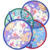 4 Pcs Memory Wire Fans Kids Fan Performance Circular Fan Round Hand Fans Traditional Style Retro Handheld Folding Fans