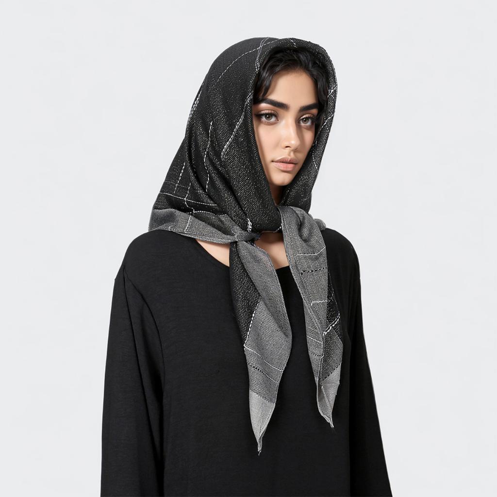 New Glitter Muslim Solid Viscose Square Scarf Women Muslim Hijab Soft Shawl Wrap Female Band Headkerchief Headscarf 100*100cm