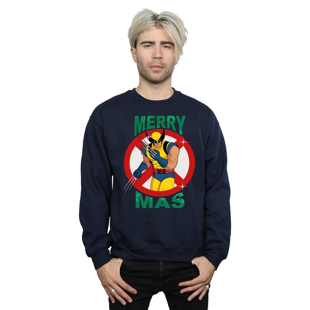 X-Men Mens Wolverine Christmas Sweatshirt