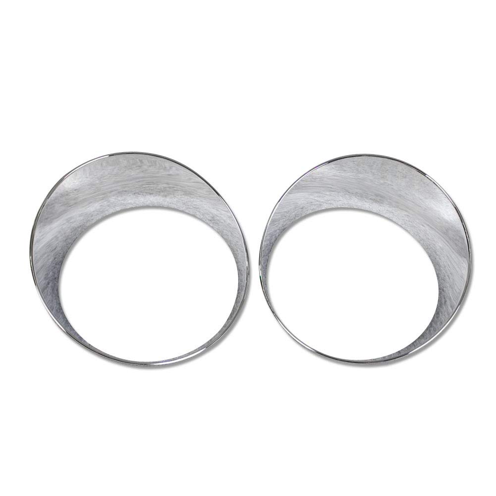 RUIQ Chrome Front Headlight Garnish for the New Jeep Wrangler JL.