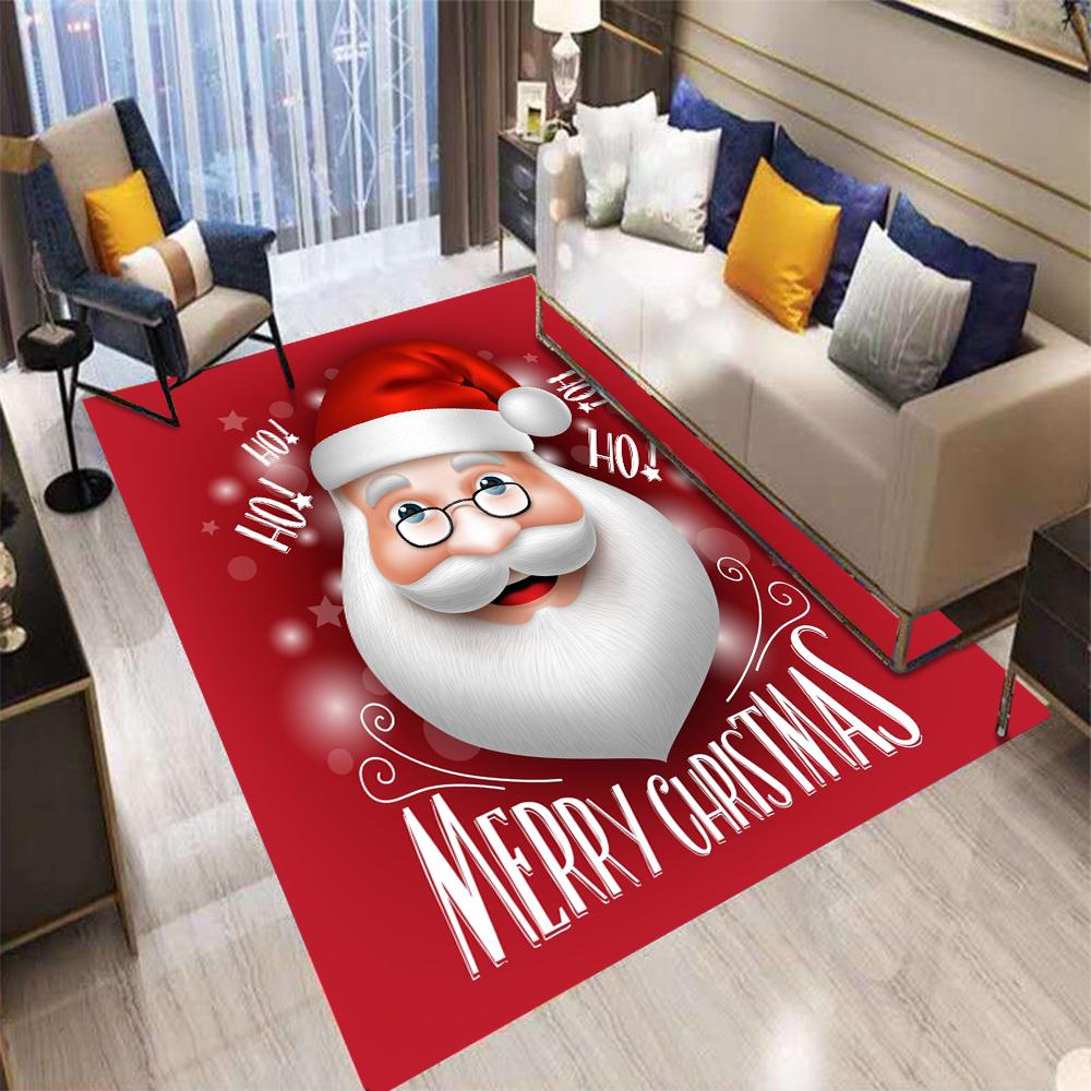 Christmas Theme Carpets for Living Room Decor Bedroom Bedside Area Rugs Non-slip Washable Home Hotel Coffee Table Sofa Floor Mat
