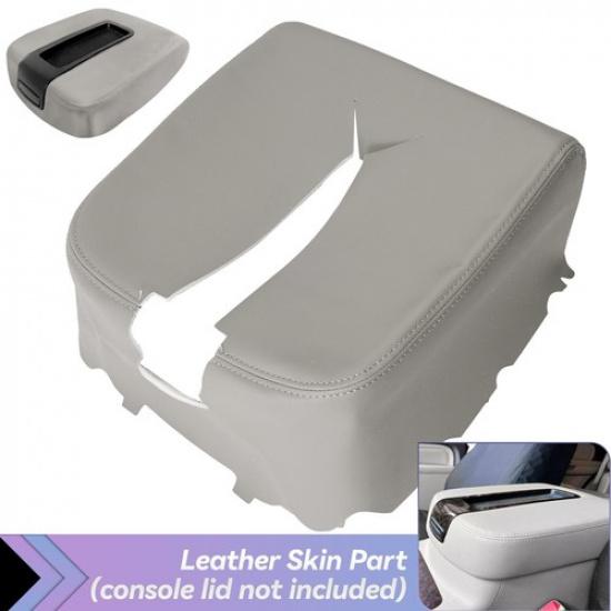 For Chevy Suburban GMC Sierra 1500 Gray PU Leather Armrest Cover Center Console