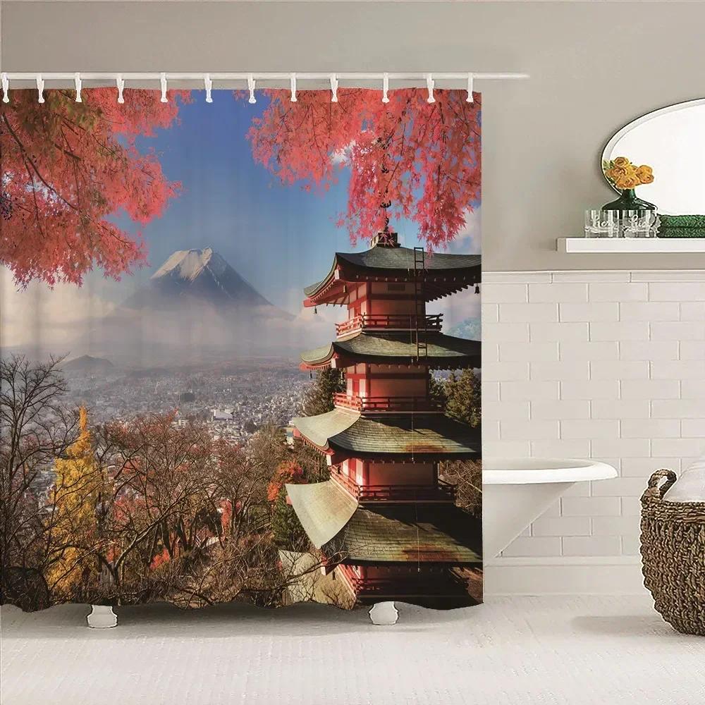 Forest Natural Scenery Shower Curtains 3d Printing Bath Curtains Polyester Washable Fabric With Hooks Home Decorative Screen