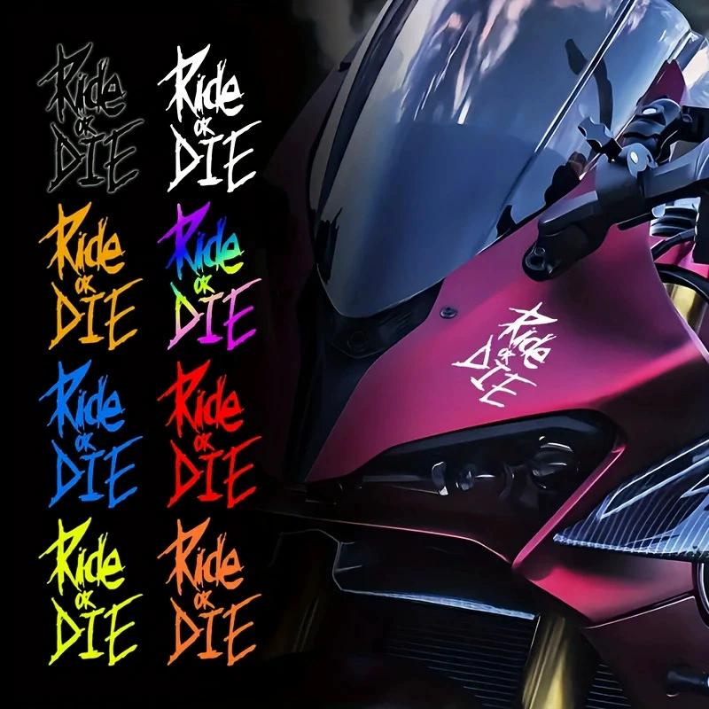 5.6 X 8 Cm Bike Frame Stickers Ride or Die Top Tube Decals for MTB Bicycle Decorative Frame Bike Auto Motorcycle Accessories