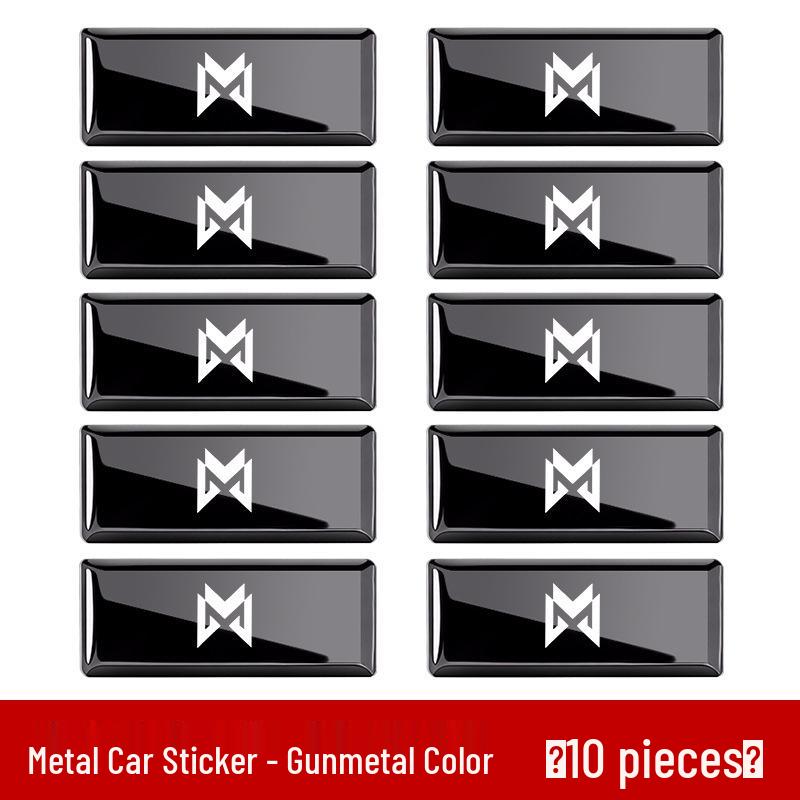 Suitable Sticker for Mengshi 917/M817/M800 Cars: Metal Car Emblem, Decorative Door Handle for Interior Modification.