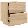 Nightstand with LED Lights Sonoma Oak Wood Based Material