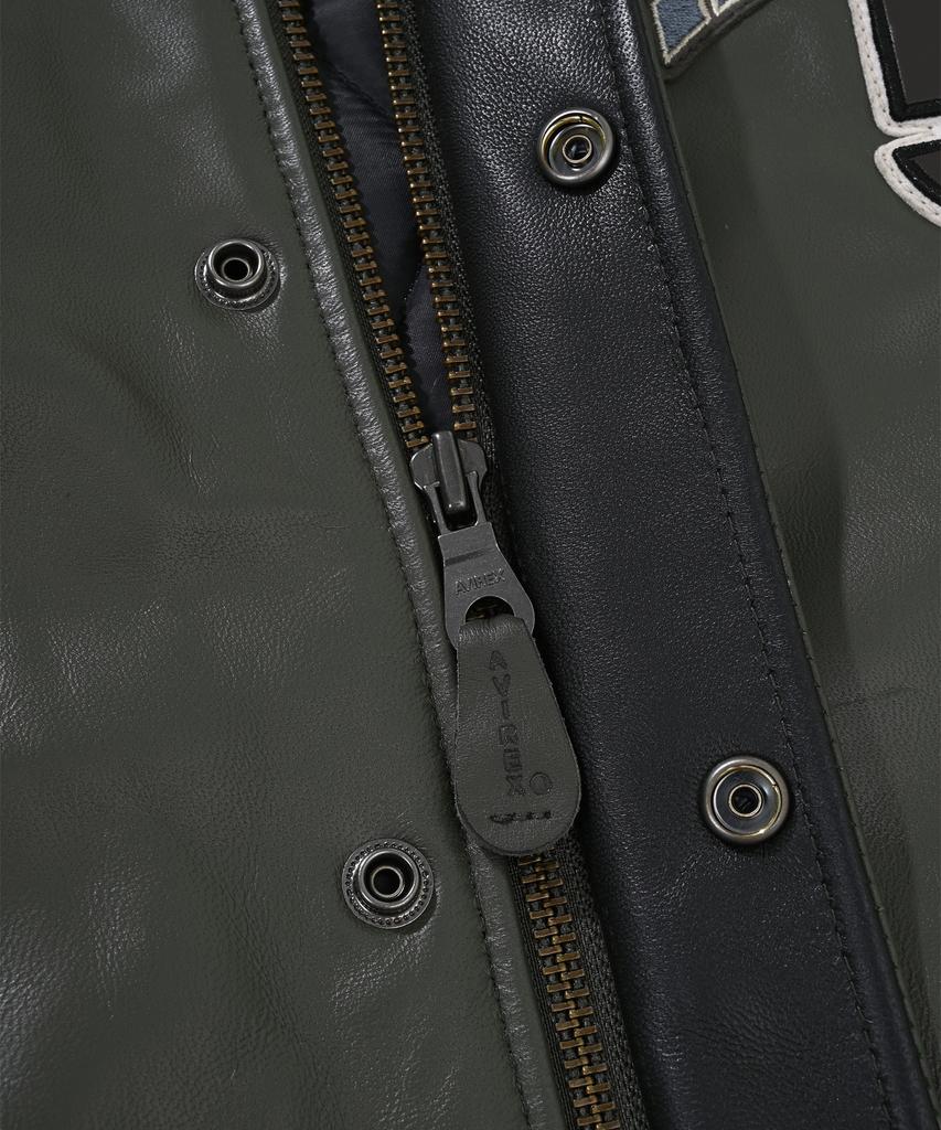 Avirex Leather Stadium Jacket / 7833950013 Green