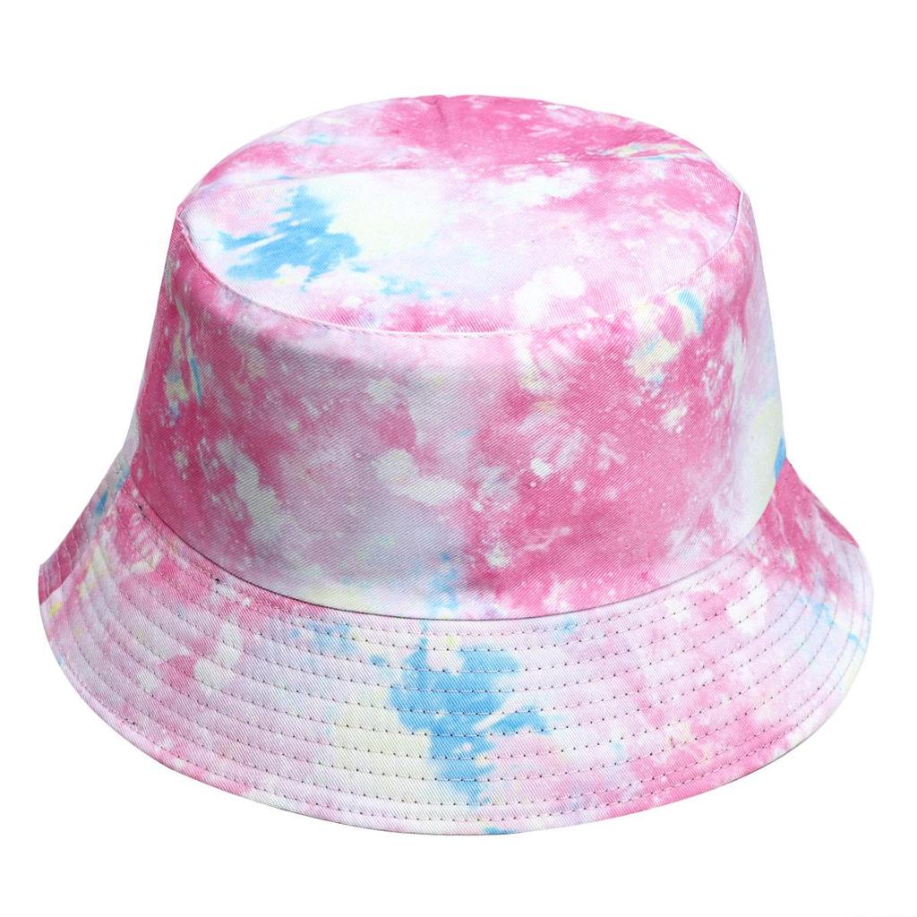 Europejsko-Amerykański Kapelusz Bucket Tie-Dye Chroniący Przed Słońcem: Dwustronny Design Graffiti dla Mężczyzn i Kobiet