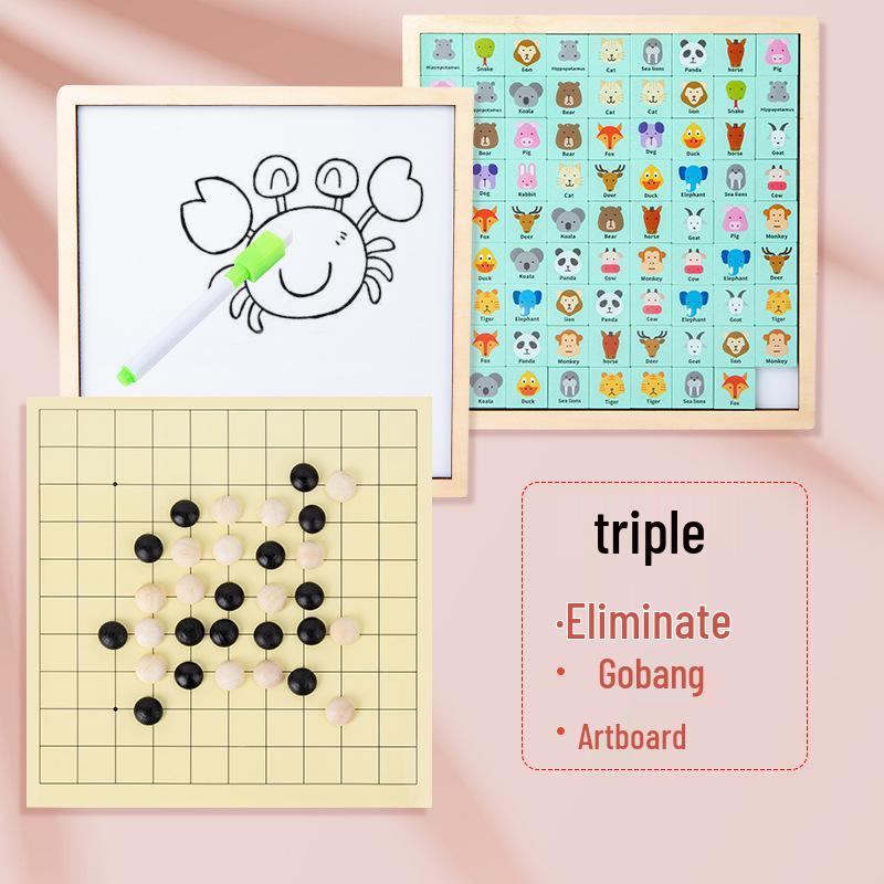 

Детский деревянный магнитный пазл-игра на соответствие животных и игра «Летающие шахматы»