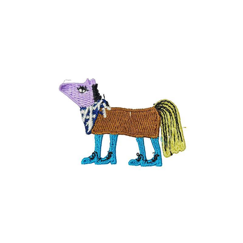 Cartoon Pony Studded Patch Decorative Embroidery DIY Cloth Applique Bag Hat Various Styles Cute Fabric Patch Sewing 5 Styles