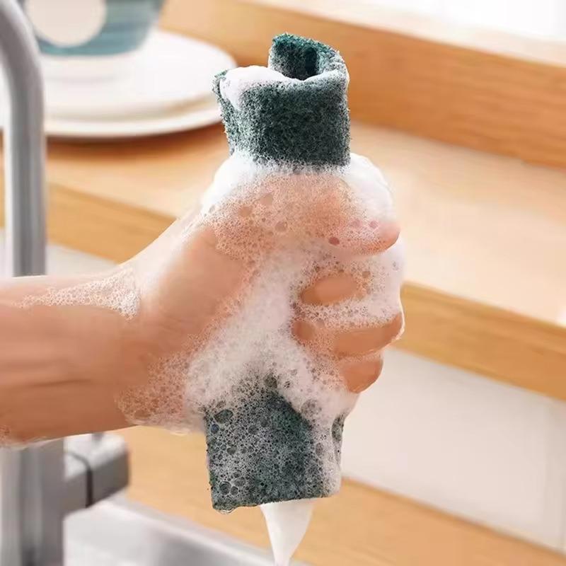 20PCS Scrub Pads Household Kitchen Oil Removal Dishwashing Pot Pads Scratch Free Multipurpose Reusable Cleaning Dishrag