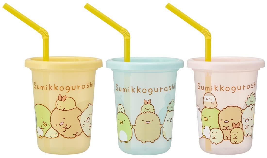

Skater 230ml Tumbler with Sumikko Made in Japan SIH2ST-A Straw, 3-Pack, Gurashi,