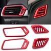 Interior Dashboard Air Vent AC Outlet Covers Trim Red For Honda Accord 2018-2022