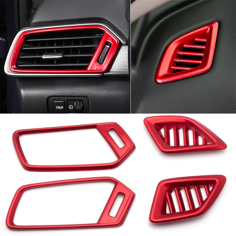 Interior Dashboard Air Vent AC Outlet Covers Trim Red For Honda Accord 2018-2022