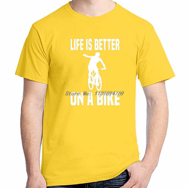 Life Is Better On A Bike Bike Fashion Shirts Graphic Tee Tops Tshirt New Arrival Goods Short Sleeved Tshirt Cotton Tshirts