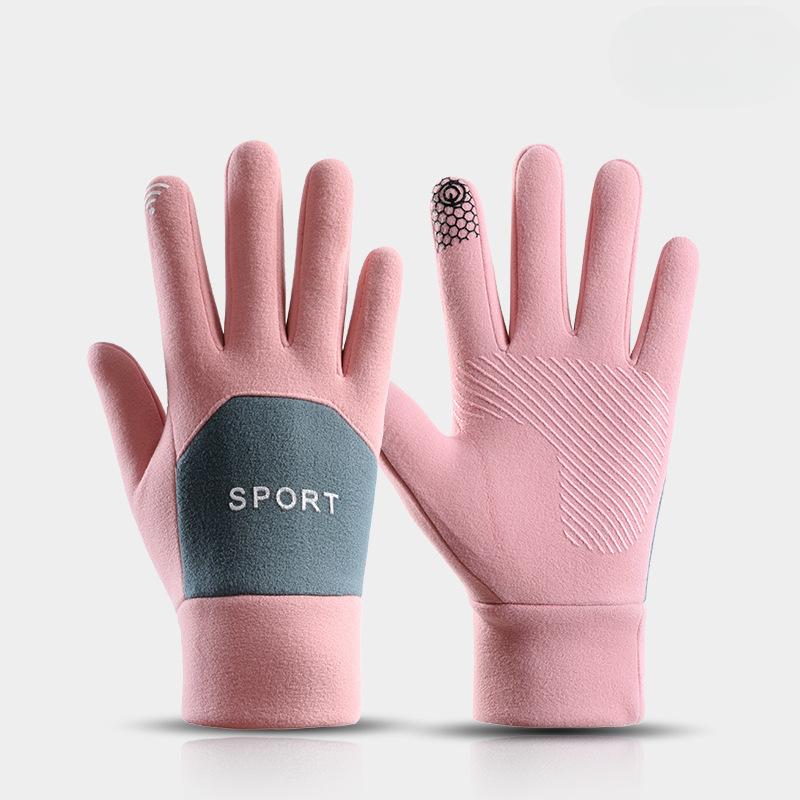 

Самонагревающиеся сенсорные перчатки для тепла осенью и зимой, флисовые, для активного отдыха, велосипедные, холодостойкие и ветрозащитные, для осени и зимы average size