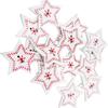 Snowflake Christmas Buttons Wood DIY Craft Embellishments for Holiday Card Making and Clothes Decoration