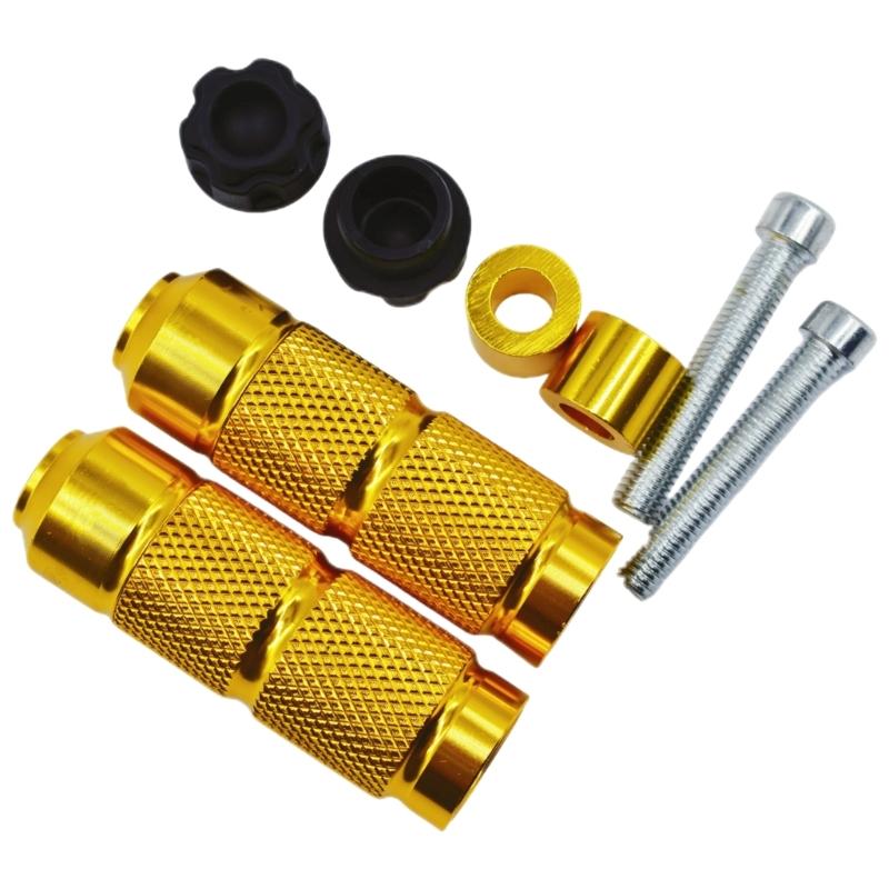 Aluminum Motorcycle Footpegs Rearset Foot Rest Peg Pedal with Nonslip Surfaces & Comfortable Grip for Enhanced Stability