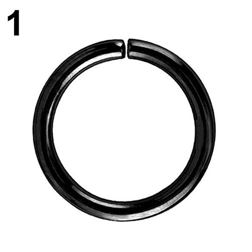

Steel Thin Small Nose Ring Hoop Cartilage Piercing Studs Sanwood 0.8mm 8mm чорний
