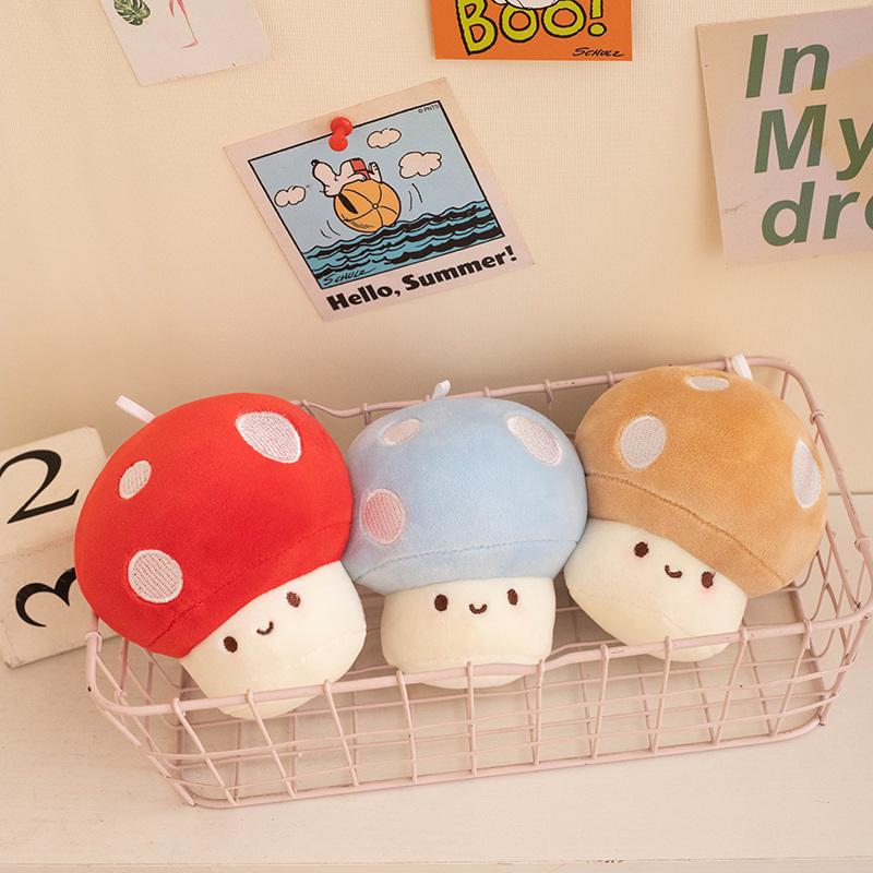 1Pc 10/23/30CM Lovely Colorful Mushroom Plush Toys Super Cute Small Mushroom Pillow Cushion Stuffed Soft Interesting Gifts