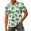 T-shirt da uomo alla moda con stampa, scollo a V, maniche corte
