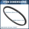 Motoforti Drive Belt Inner V-Belt No.3402757 for Arctic Cat 550 2013-2015 Rubber Resistant and High-Temperature Resistant